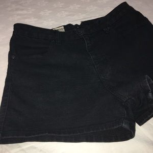 Volcom High Waist Jean Black What the Twill Short